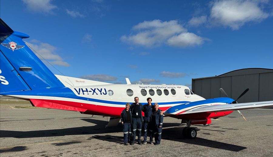 Christophe and his RFDS team