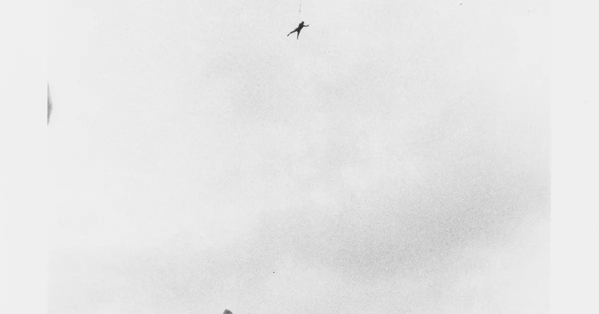 City Suspension event above the Royal Theatre, Copenhagen, 28 June 1985