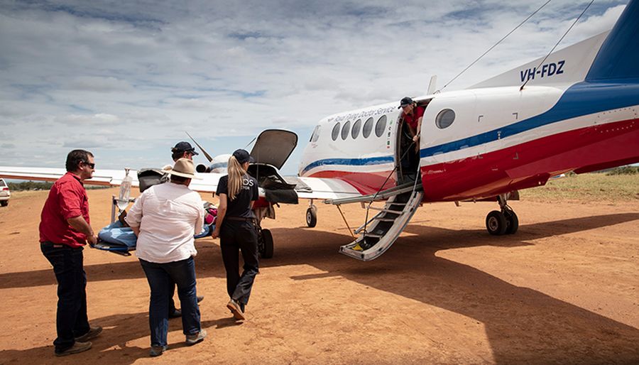 RFDS (Queensland Section) performs interhospital transfers in specially fitted aircraft