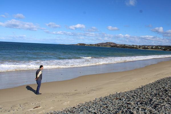 Neville on the beach at Swansea