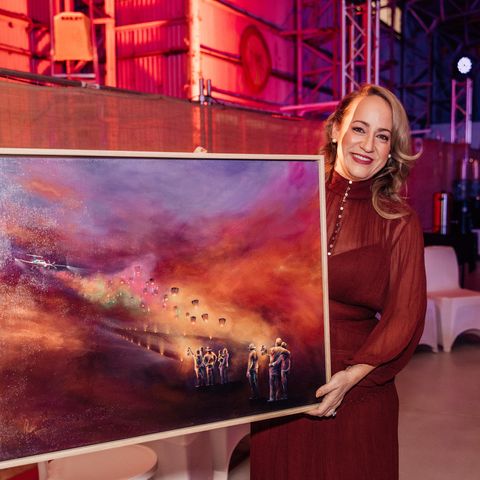 Ruth with her painting 