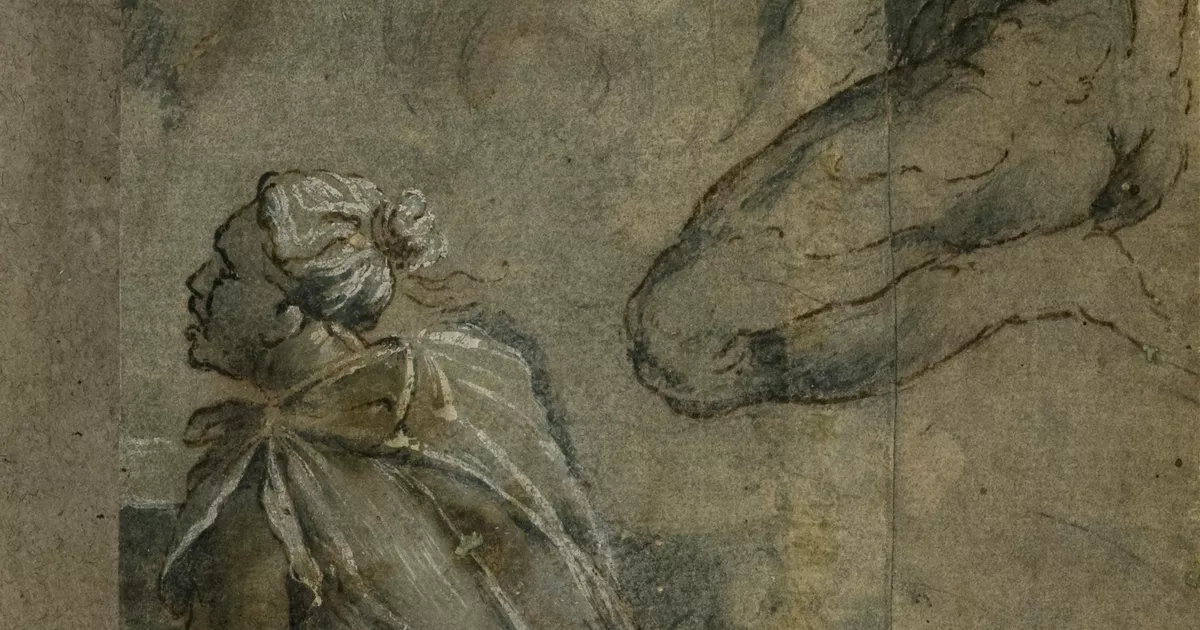 Study of river god and nymph - AGSA Collection