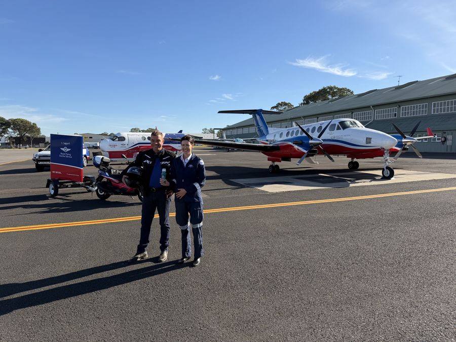 Roy Butler and Tamlyn at Bankstown Airport