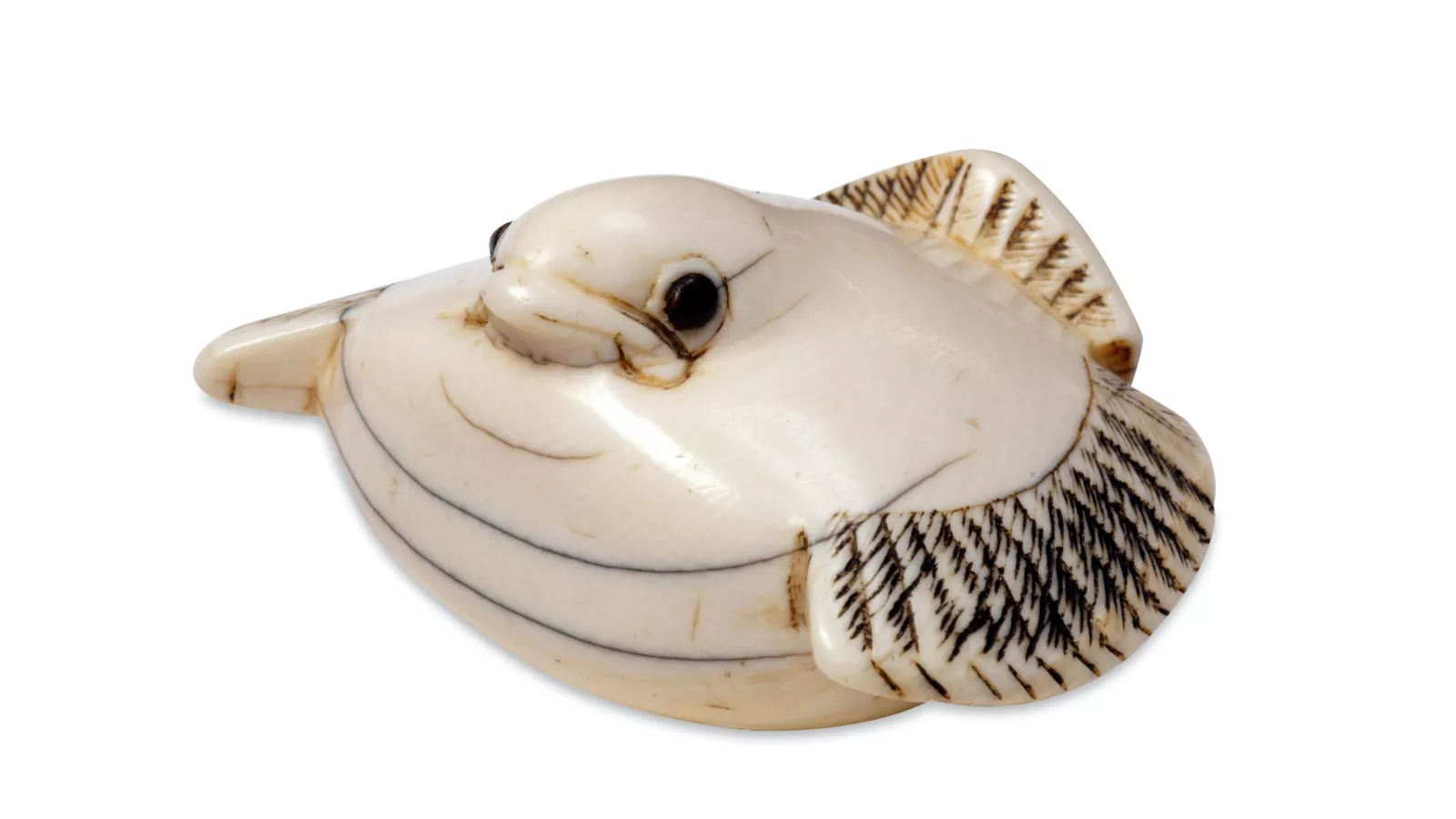 Netsuke, Sparrow of the type 'fukura suzume' - AGSA Collection