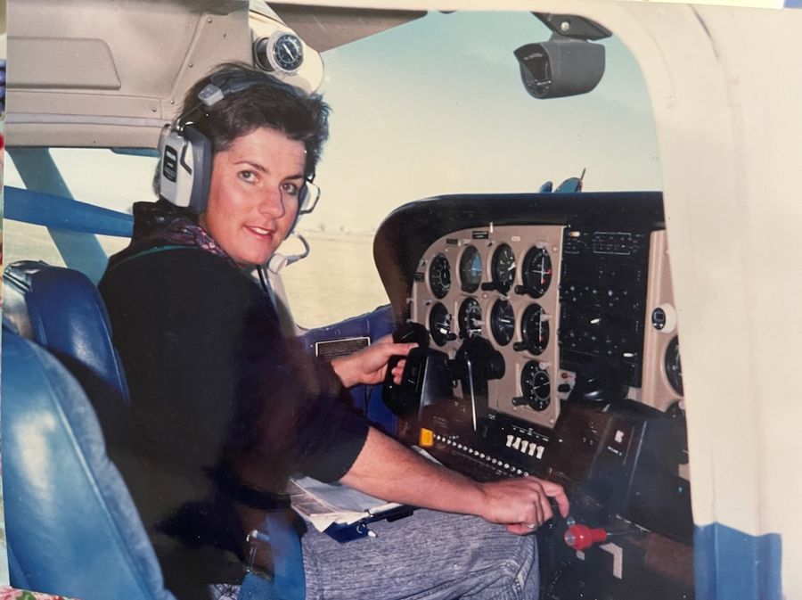 Carol in the Helicopter