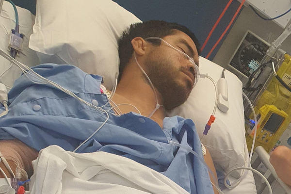 Danial Williams in hospital