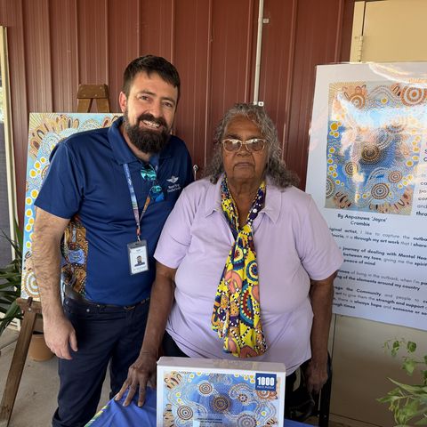 Aunty Joyce with puzzle 