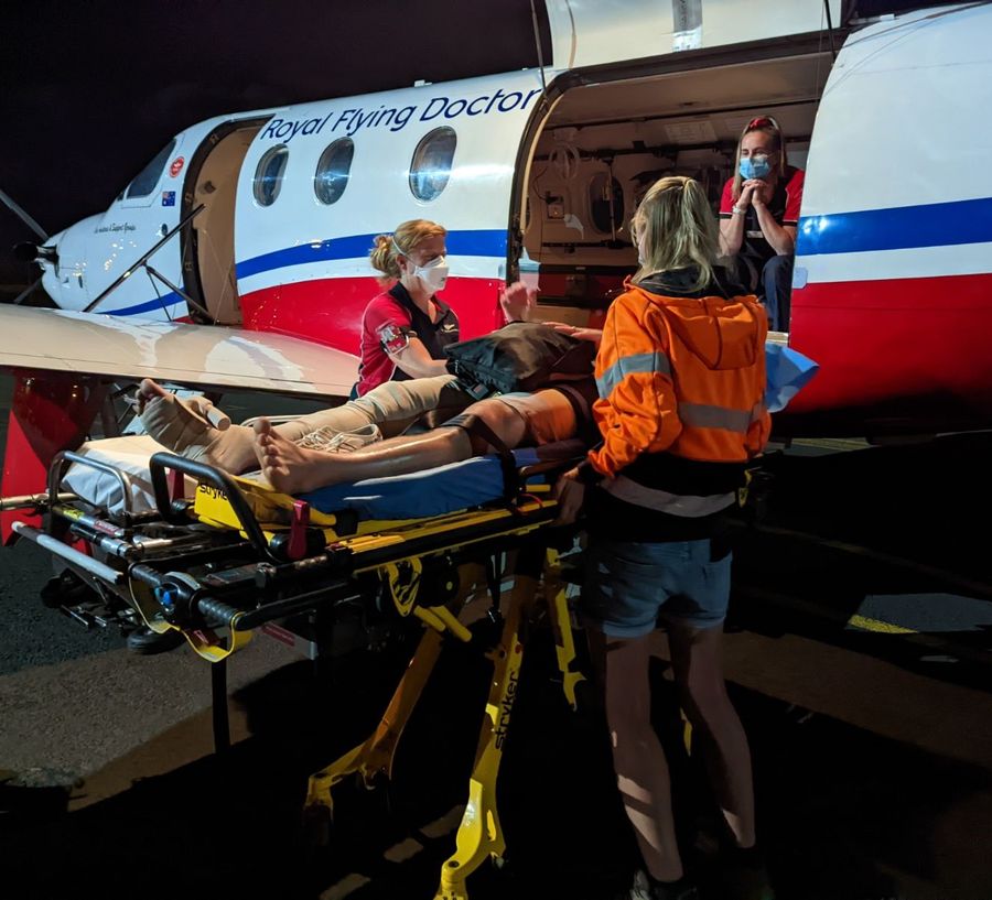 The RFDS was called by staff from the local Yulara medical centre, to take Eddie to Alice Springs