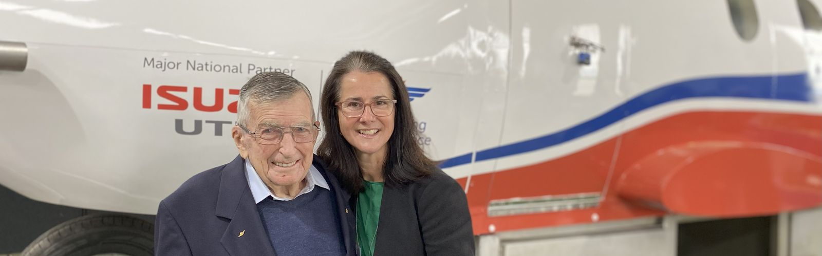 RFDS Tasmania CEO Nicole Henty with Lindsay Millar OAM