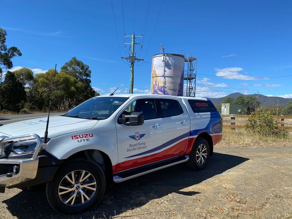 RFDS Tasmania vehicle at Avoca