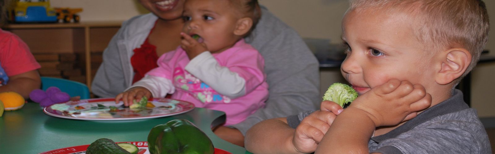 Clinician checking a child