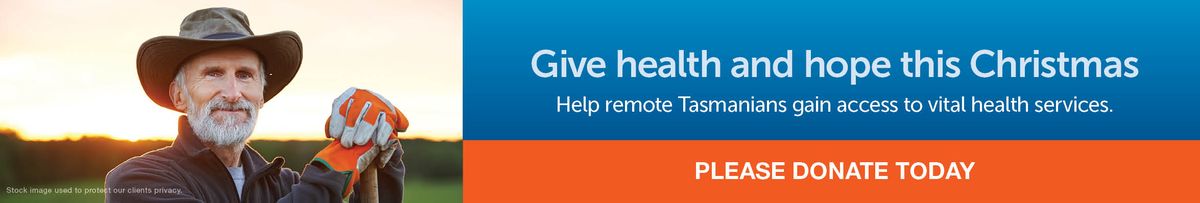 RFDS Tasmania Christmas Appeal image with farmer