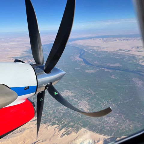 B360 passing the Nile River in Egypt