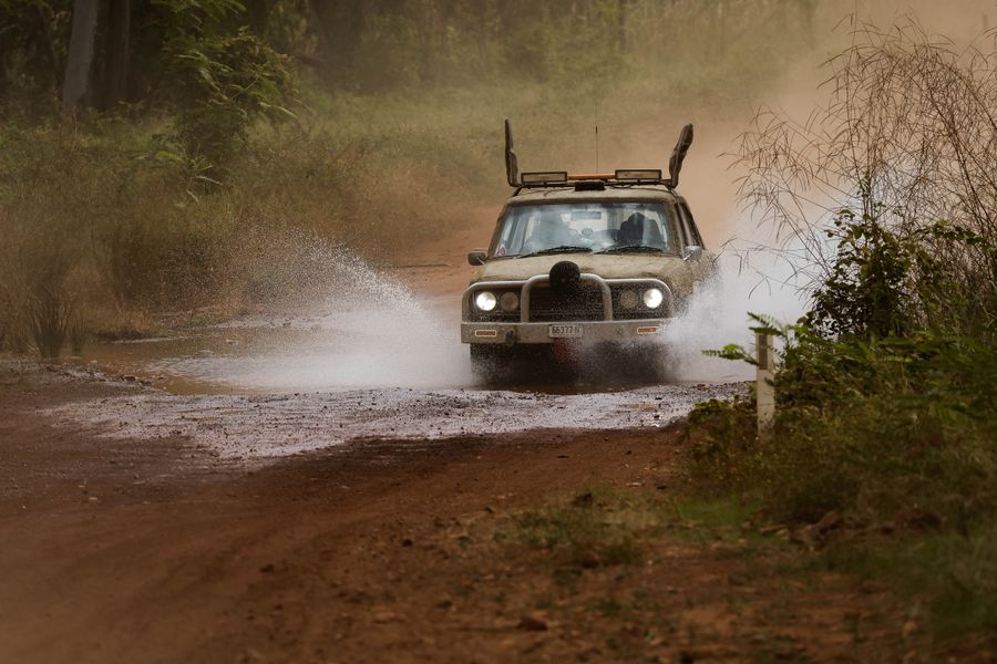 Trek Car crossing water