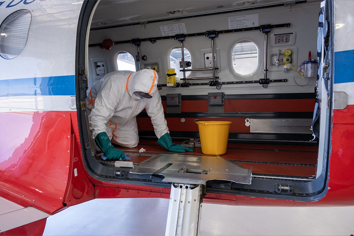 RFDS COVID clean in action