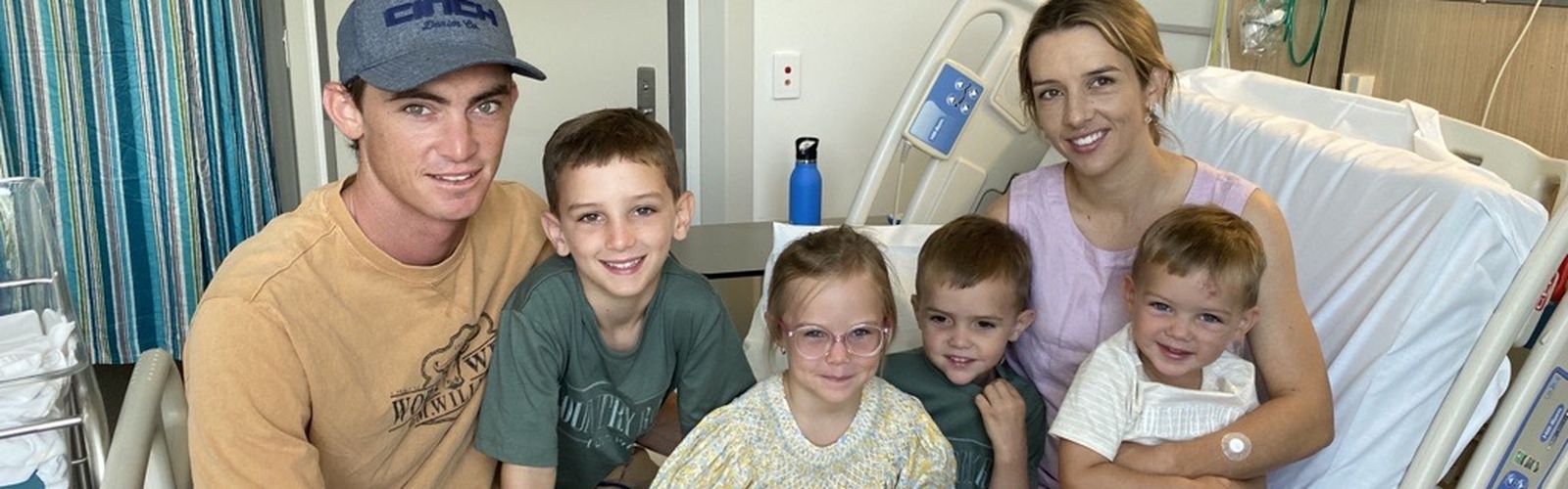 Kate Terry with her husband and five kids.