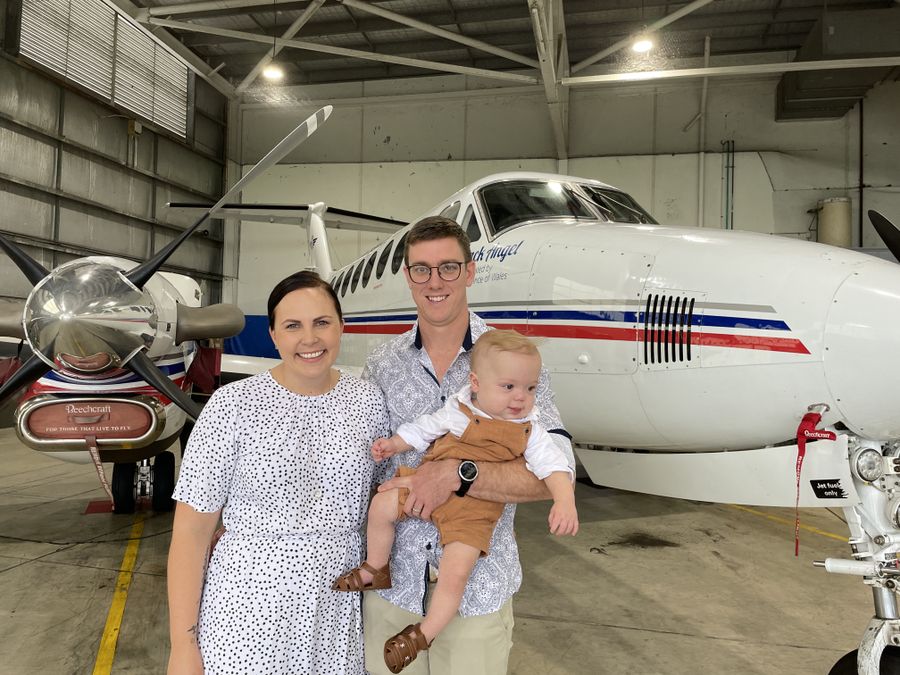 Ebony and Joe Robertson with their son Ollie