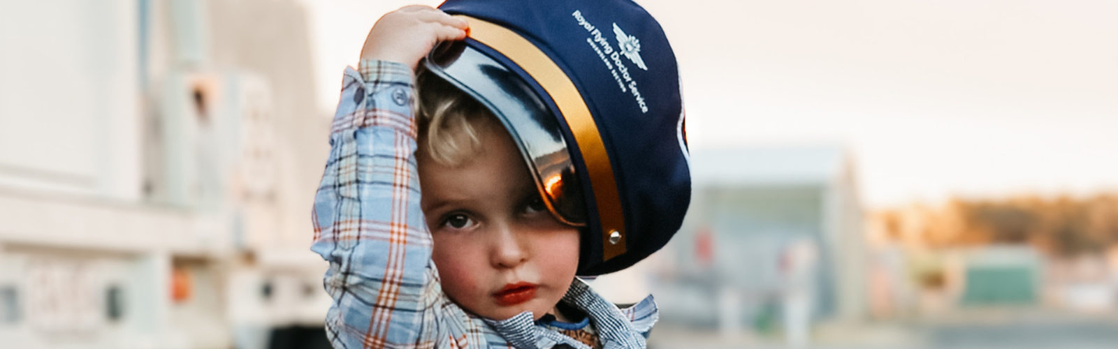 Fraser with pilot cap