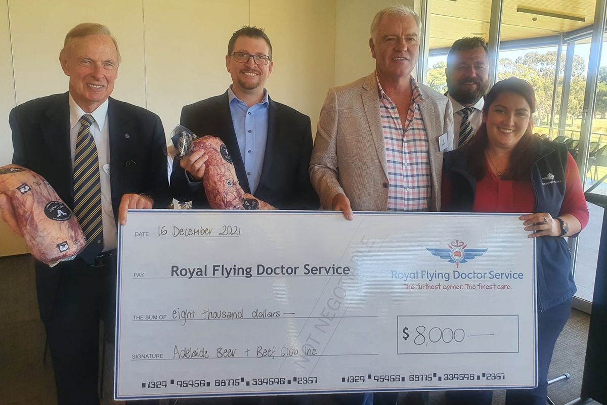 Adelaide Beer and Beef cheque handover