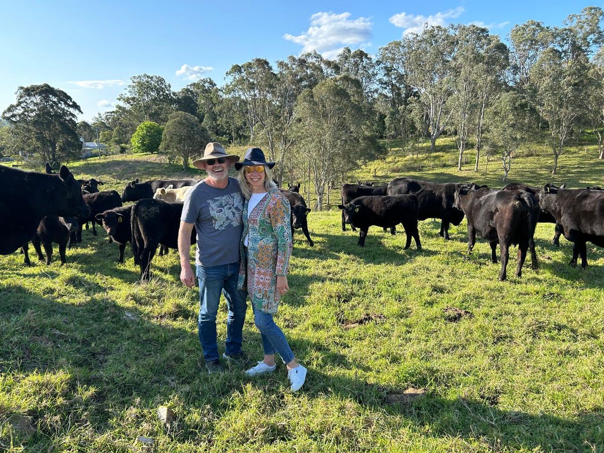 Tom and wife Nicole enjoying the countryside after their harrowing experience.