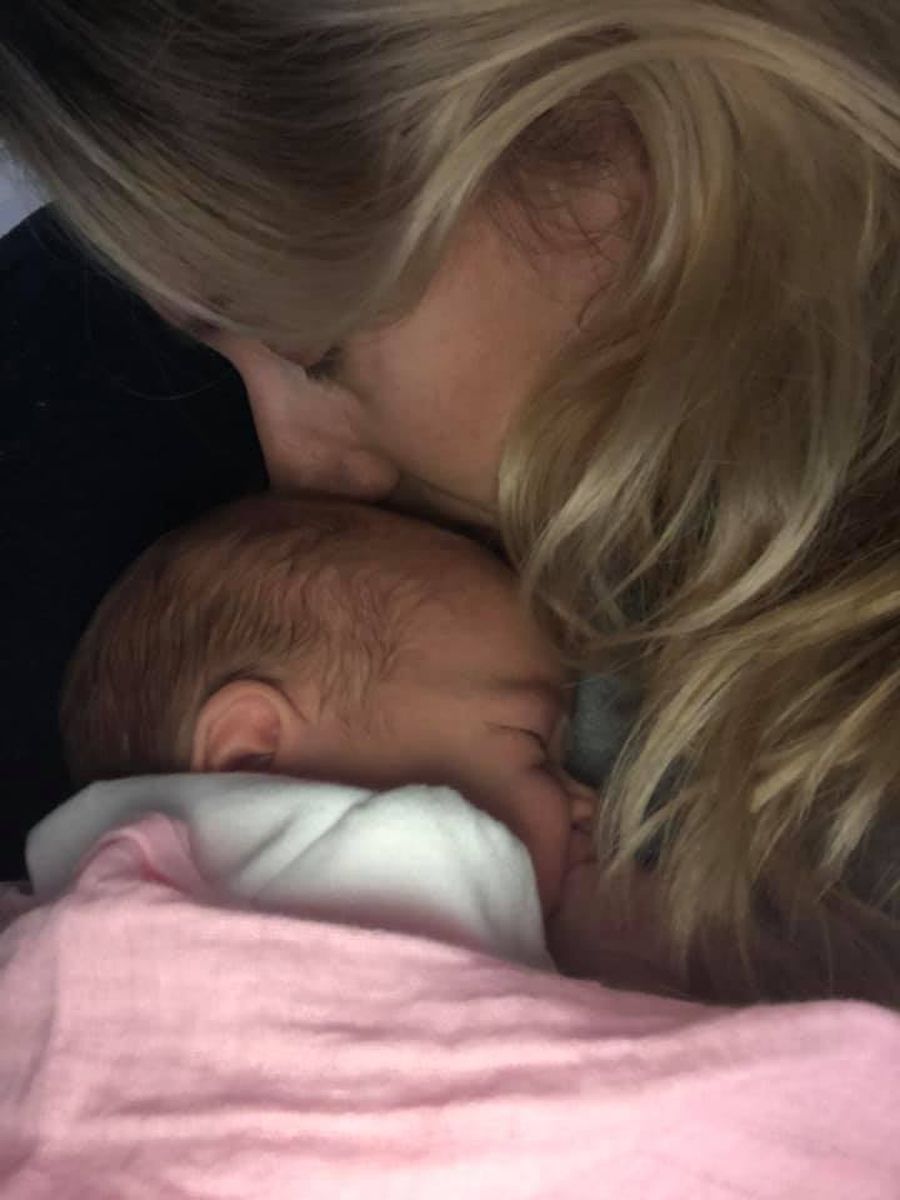 Photo of mum Ree with baby