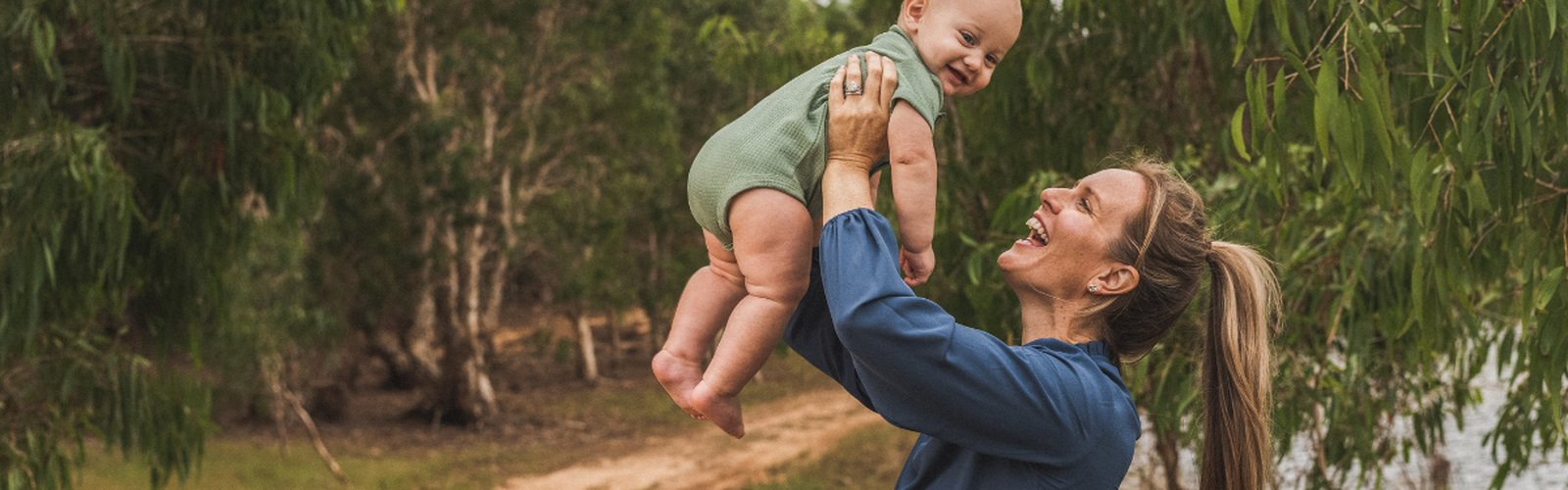 Megan Van Wyk with her son
