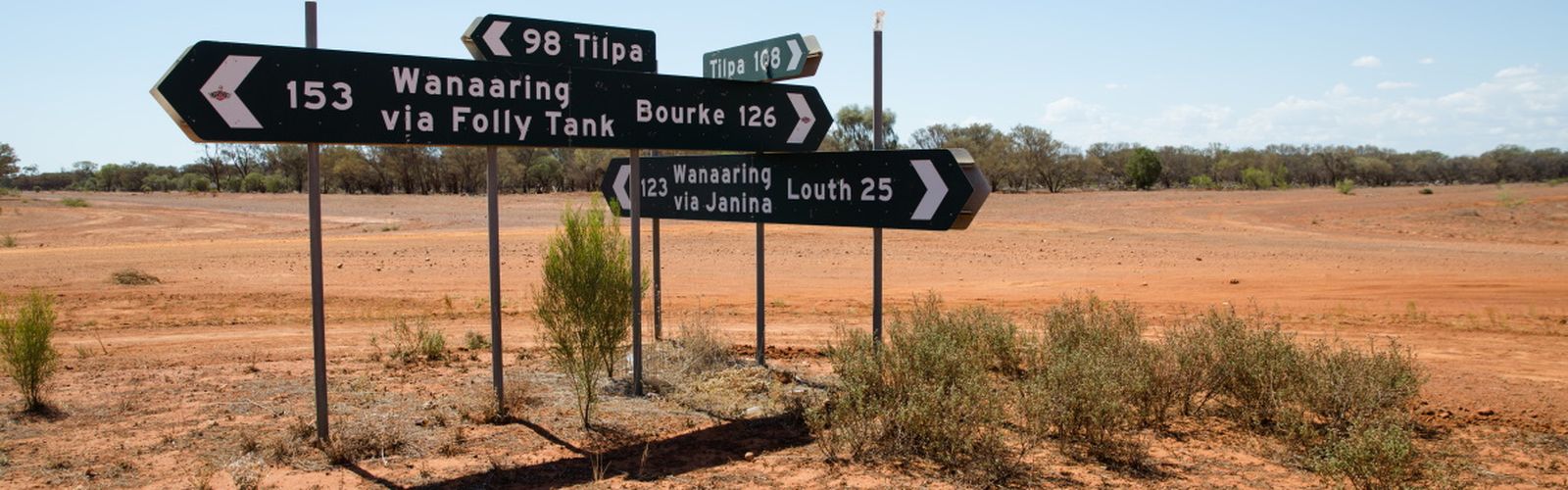 Signposts near Louth, NSW