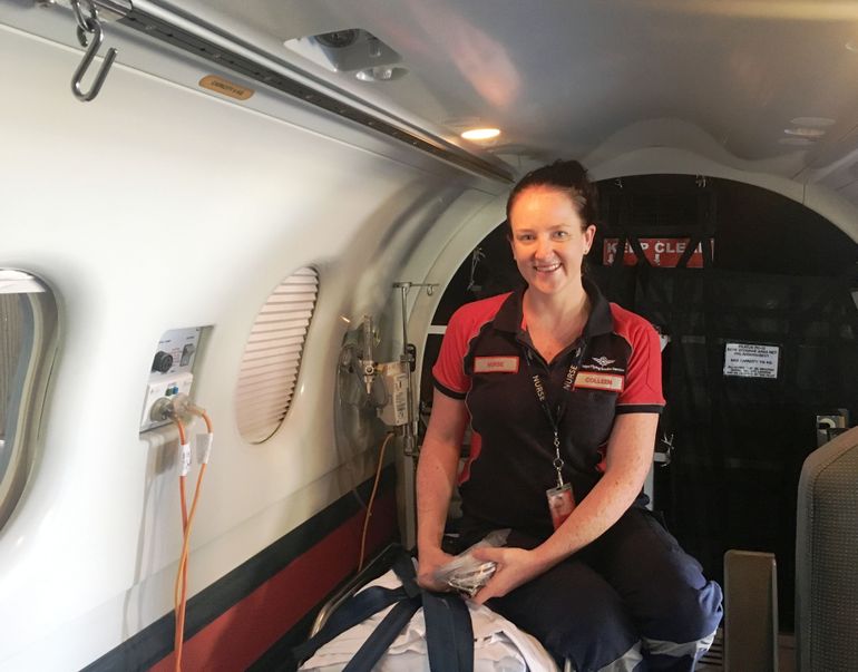 Kagoorlie-based RFDS flight nurse Colleen Reid 