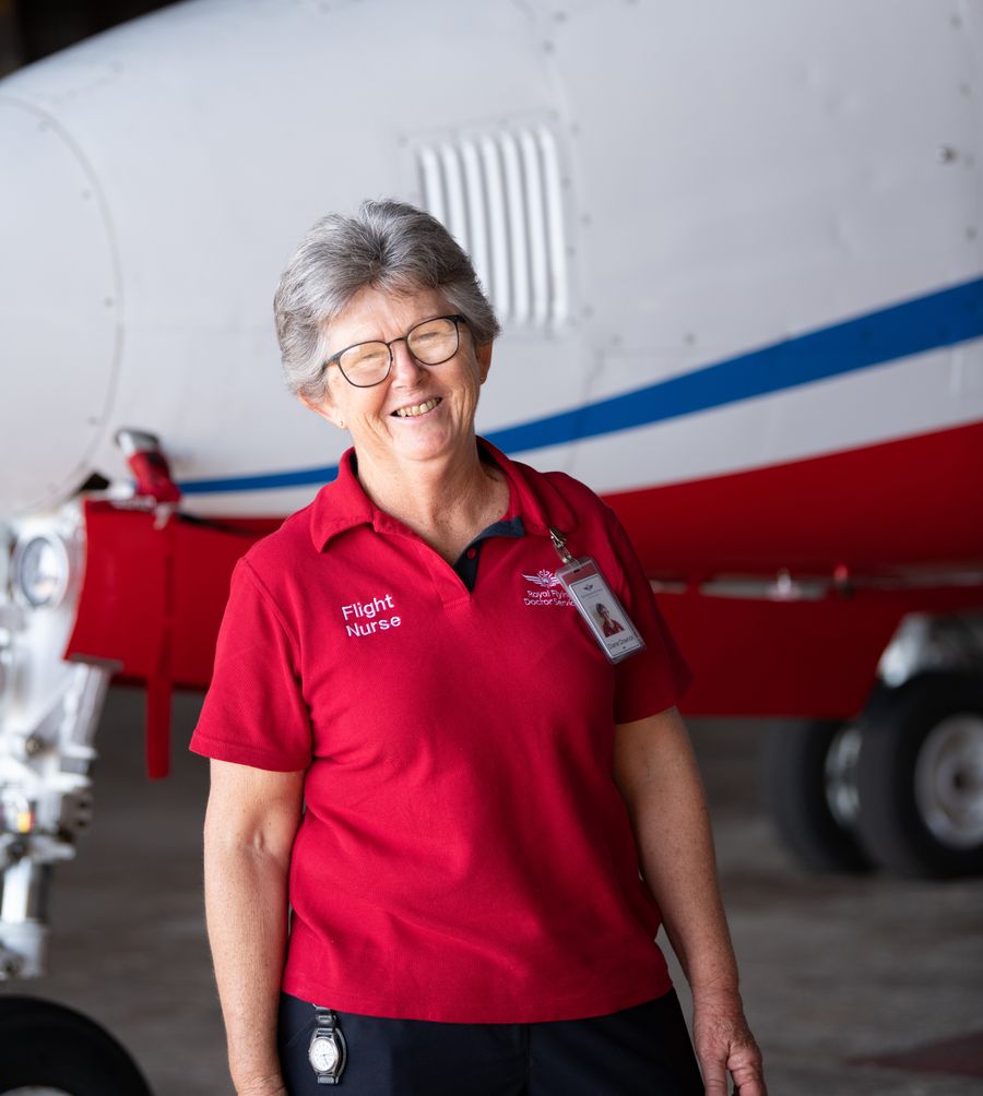 Flight Nurses walking towards aircraft 