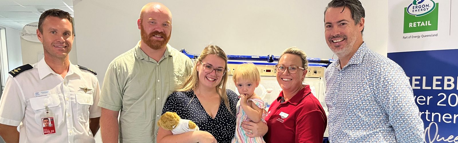 Bundaberg mum reunited with RFDS crew