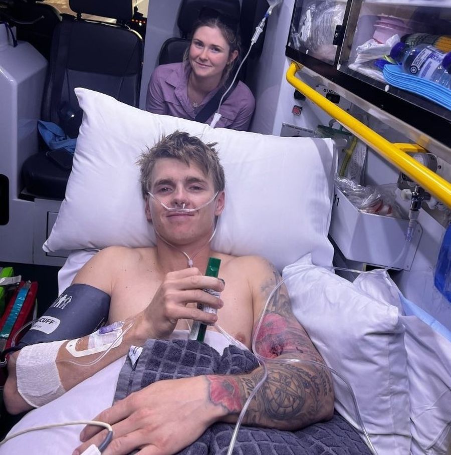 Callum in hospital