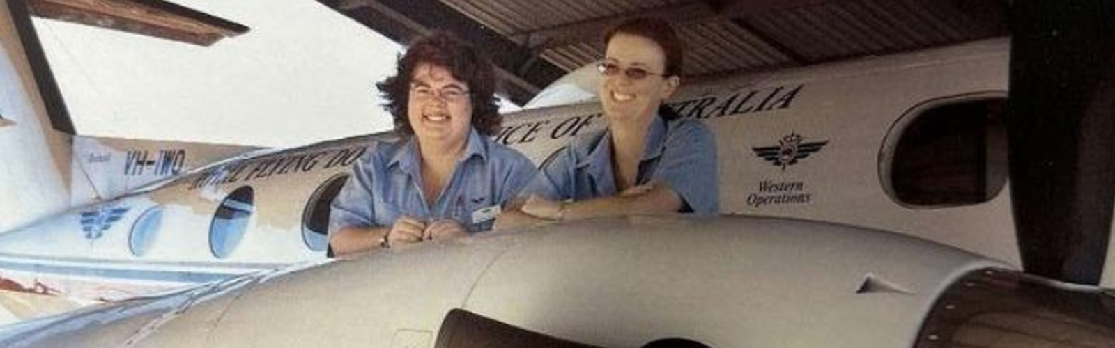 Dr. McConnell in the 2000s on an aircraft