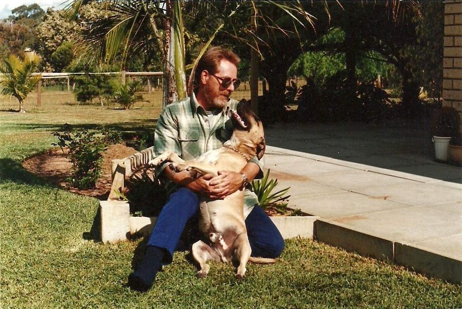 Michael Dawson with dog 