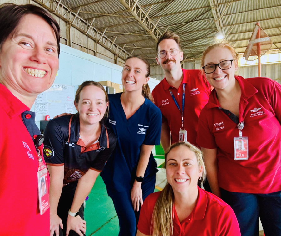 Diana with Mount Isa RFDS team