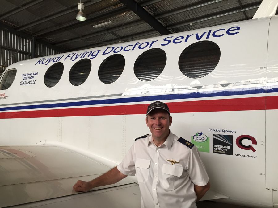 Shane with an RFDS aircraft