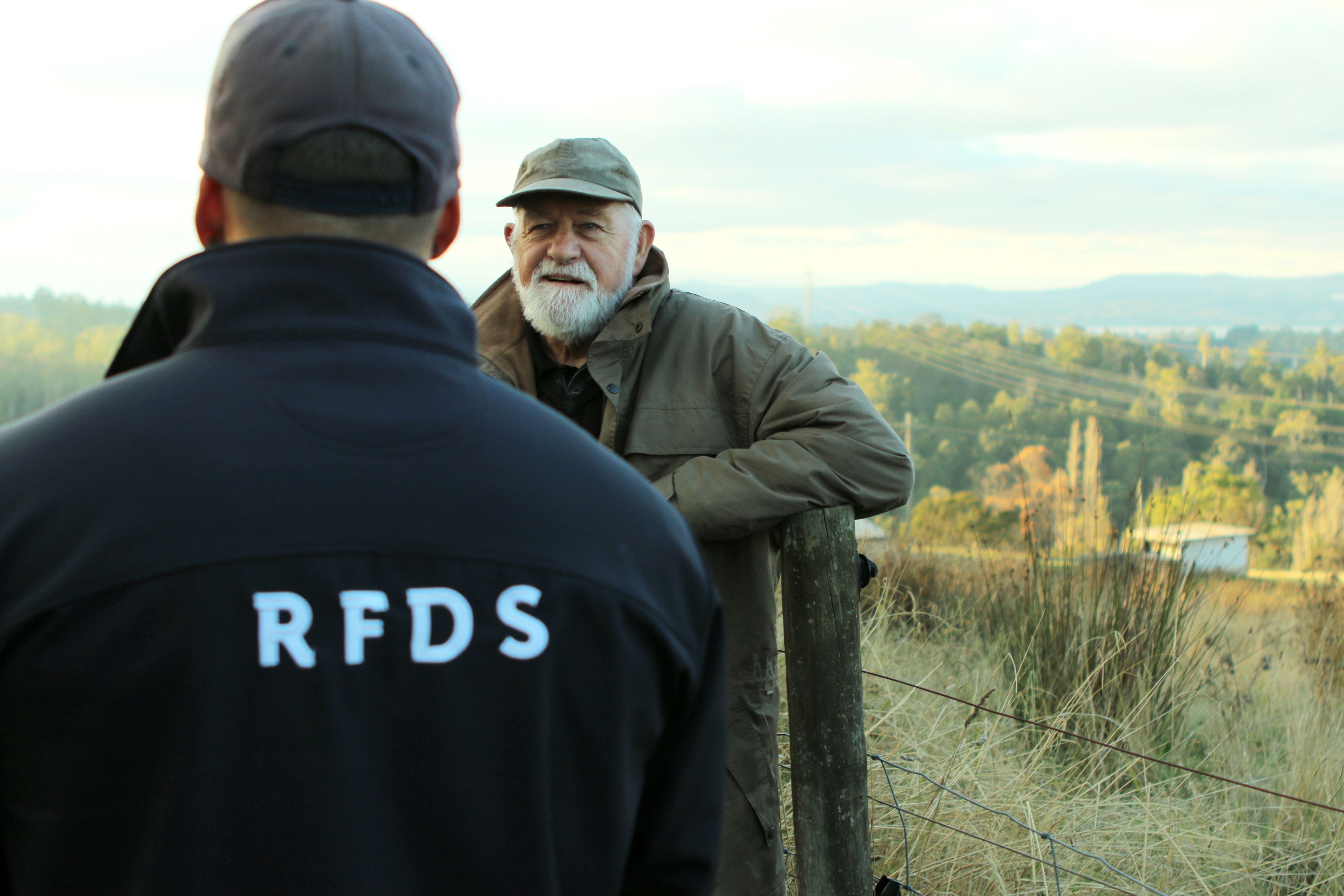 RFDS Tas mental health worker visits farmer on Tas's east coast.
