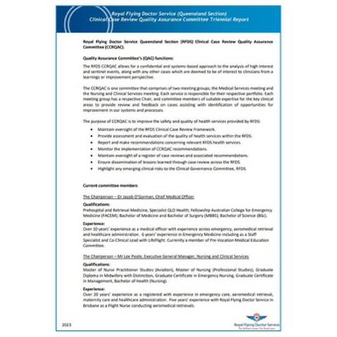 2023 CCRQAC Triennial Report