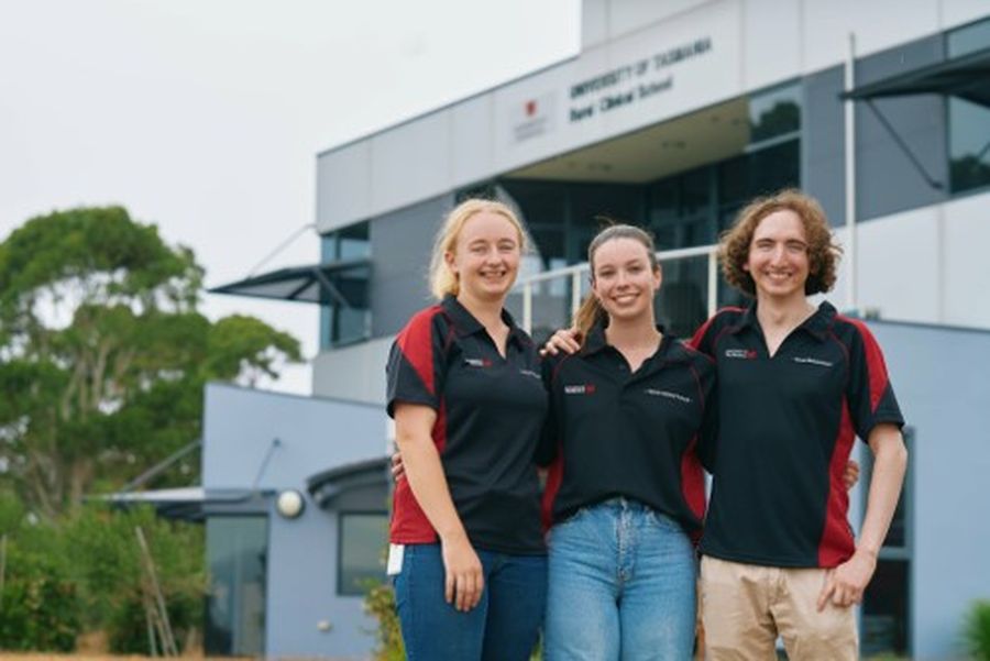 Jemma Stevens with classmates