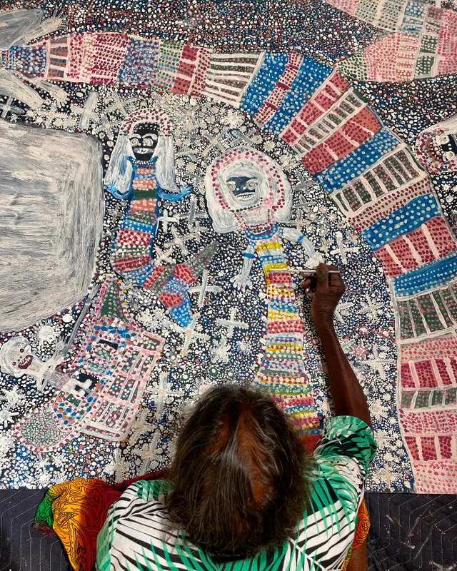 Djerrkŋu Yunupiŋu, Yirrkala, Northern Territory; Courtesy the artist and Buku-Larrŋgay Mulka Centre