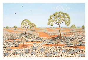 Image of Emus on the plains