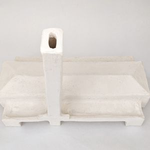 White ceramic architectural model of the Pyrmont Incinerator building