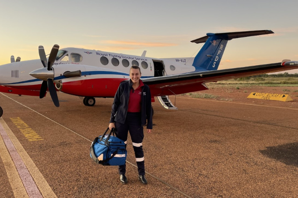 Izzy Graham with plane
