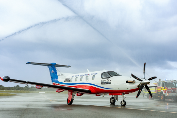 Leading new generation aircraft, a first in WA, joins RFDS WA fleet thanks to Hancock Iron Ore and Rinehart Medical Foundation