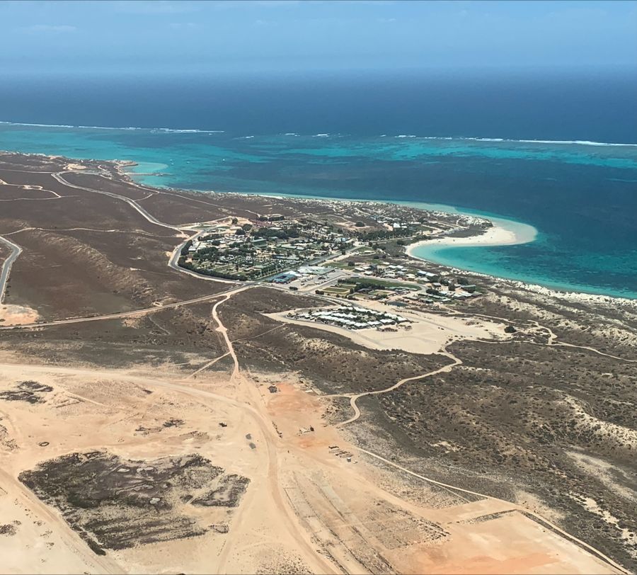 Ryan saw the view of Coral Bay from the window of his RFDS retrieval plane