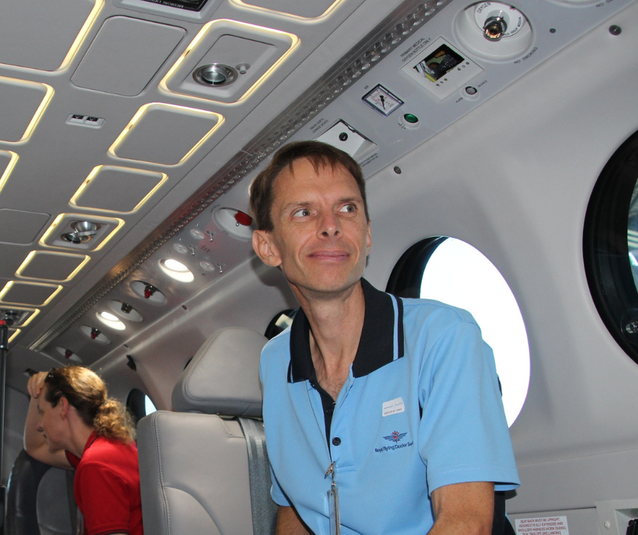 Dean in aircraft