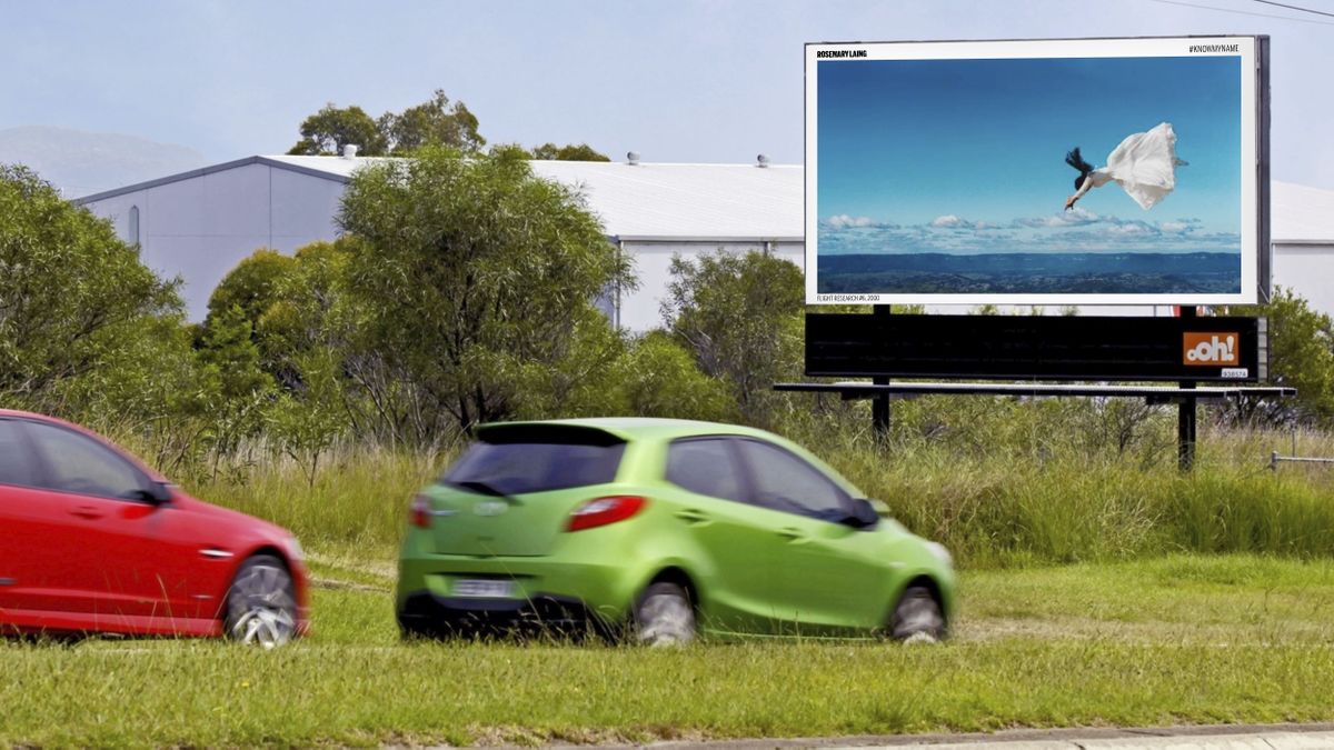 ooh media billboard featuring Rosemary Laing