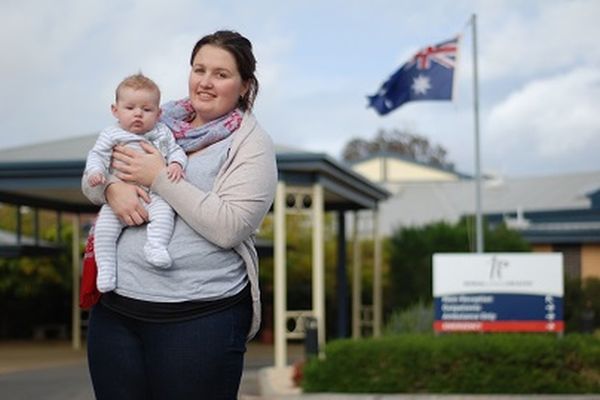 Lady and a baby 