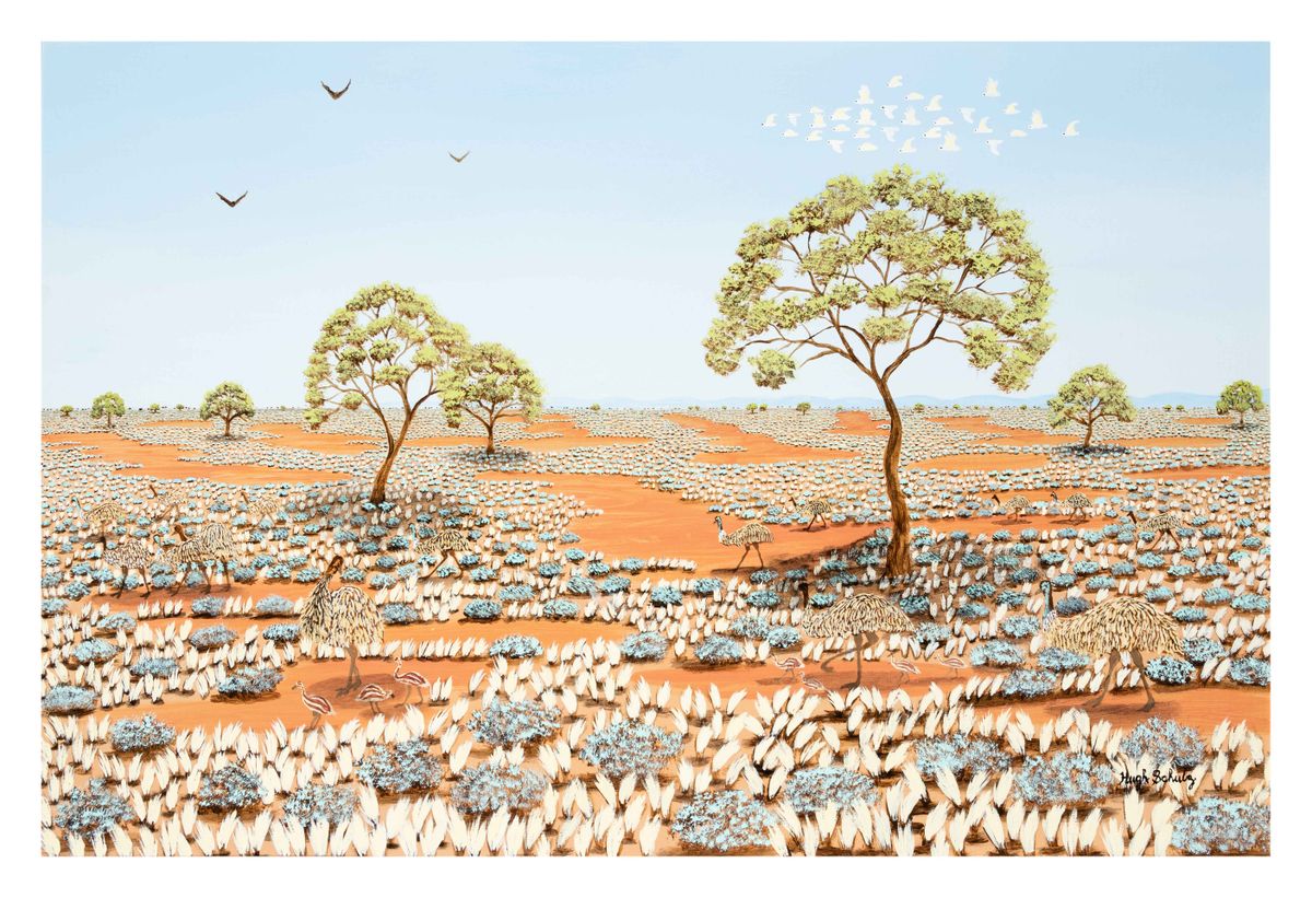 Image of Emus on the plains