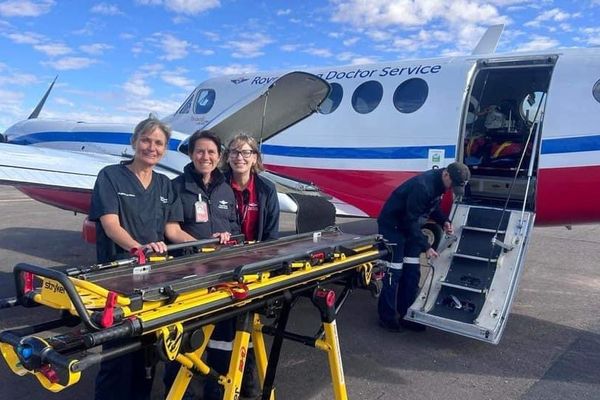 Mick was airlifted by the RFDS from Birdsville to Mt Isa