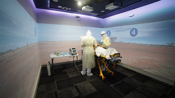 Inside one of RFDS (Queensland Section) Simulation Training Rooms
